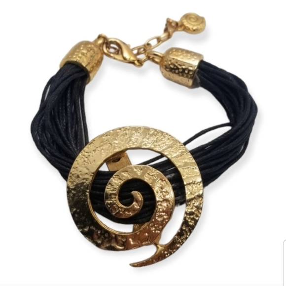 KOSTIBAS HELLAS GOLDTONED GREEK SPIRAL BRACELET - Picture 2 of 6